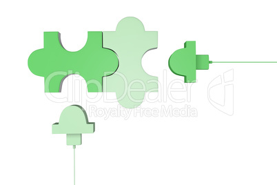 Green usb jigsaw
