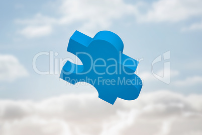 Composite image of blue jigsaw