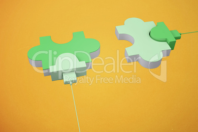 Composite image of green usb jigsaw