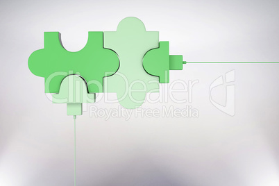 Composite image of green usb jigsaw