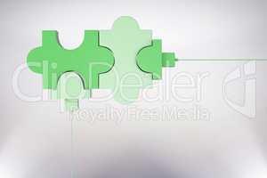 Composite image of green usb jigsaw