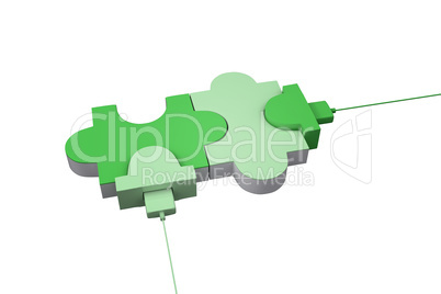 Green usb jigsaw