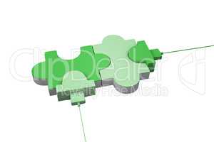 Green usb jigsaw