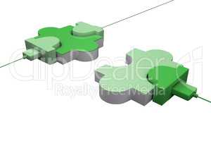 Green usb jigsaw