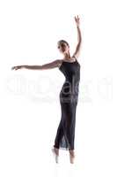 Fascinating young ballerina posing in erotic dress