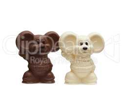 Image of two delicious chocolate mouses