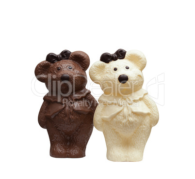 Bears made ??from different kinds of chocolate