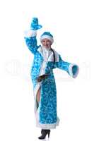 Image of funny Snow Maiden posing at camera