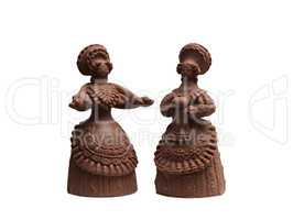 Image of chocolate ladies-figurines with patterns