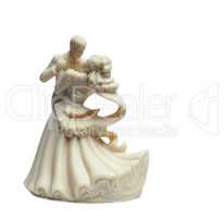 Wedding figurine made of white chocolate