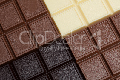 Close-up of delicious chocolate bars