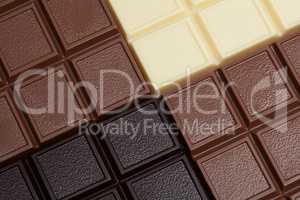 Close-up of delicious chocolate bars