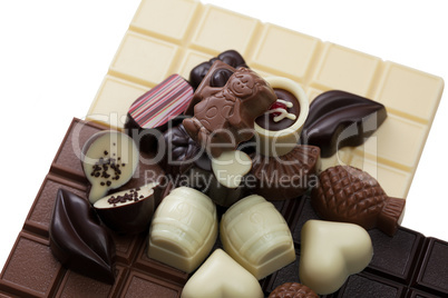 Image of chocolate bars and sweets, close-up