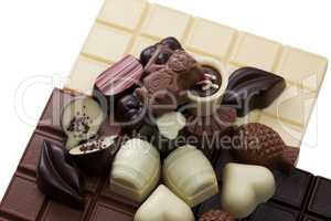 Image of chocolate bars and sweets, close-up