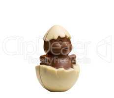 Chocolate figure - chicken hatched out of shell