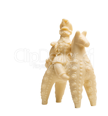 White chocolate figurines - knight and horse