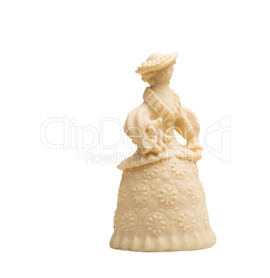 White chocolate figurine - woman with dog