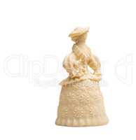 White chocolate figurine - woman with dog
