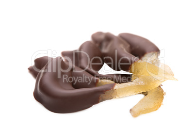 Image of lemon slices dipped in chocolate