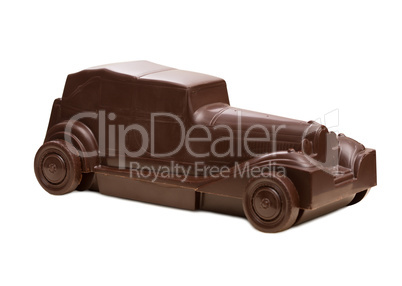 Retro car made of dark chocolate