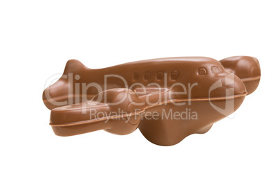 Airplane made of tasty milk chocolate