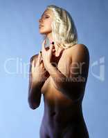 Image of sensual naked woman with light hair