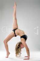 Image of flexible girl posing in acrobatic pose