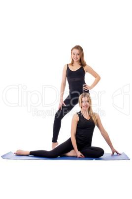 Lovely young athletes posing in sportswear