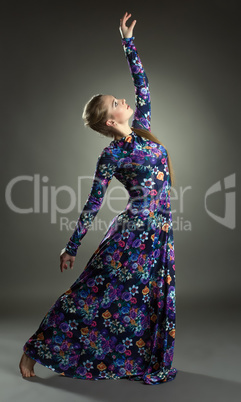 Studio shot of inspired modern dancer