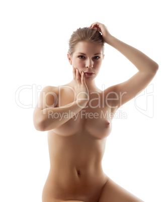 Image of nude young model with elastic breasts