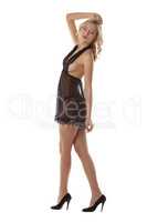 Hot underwear model posing in erotic negligee