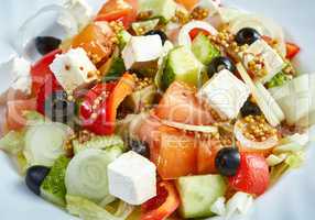 Image of delicious Greek salad, close-up