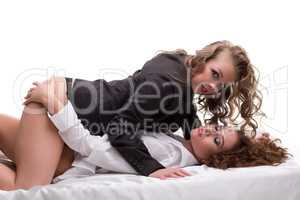 Image of hot bisexual girls posing during foreplay