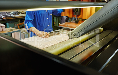 Image of manufacturing insoles for shoes
