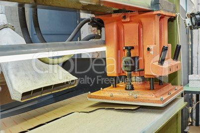 Semi-automatic press for producing insoles