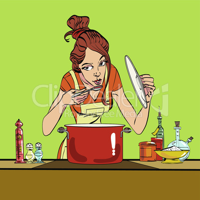 woman preparing food in the kitchen