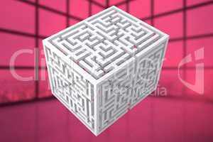 Composite image of maze cube