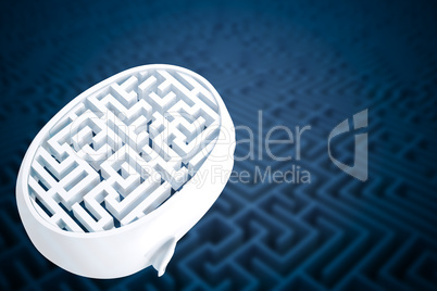 Composite image of maze as brain