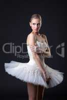 Ballet. Beautiful dancer posing in tutu