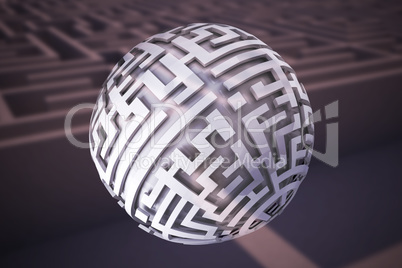 Composite image of maze ball