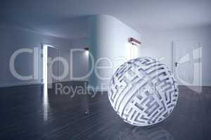 Composite image of maze ball