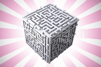 Composite image of maze cube