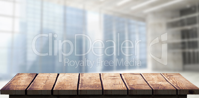 Composite image of wooden floor