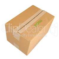 Parcel isolated over white
