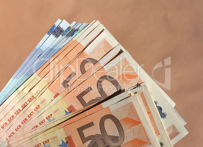 Fifty and Twenty Euro notes