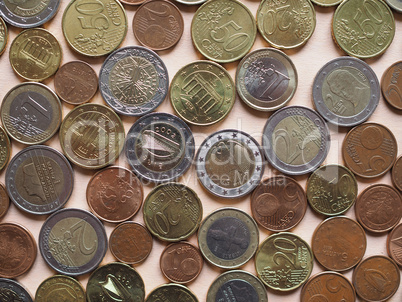 Euro coins background