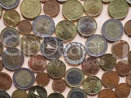 Euro coins background