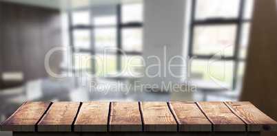 Composite image of wooden floor