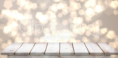 Composite image of wooden floor