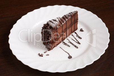 Image of chocolate cake with powdered sugar